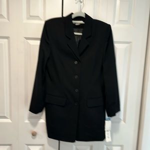 CHAUS long black blazer; vintage?  NWT: Size 10